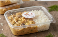 Strogonoff de frango com arroz (Congelada 350ml).